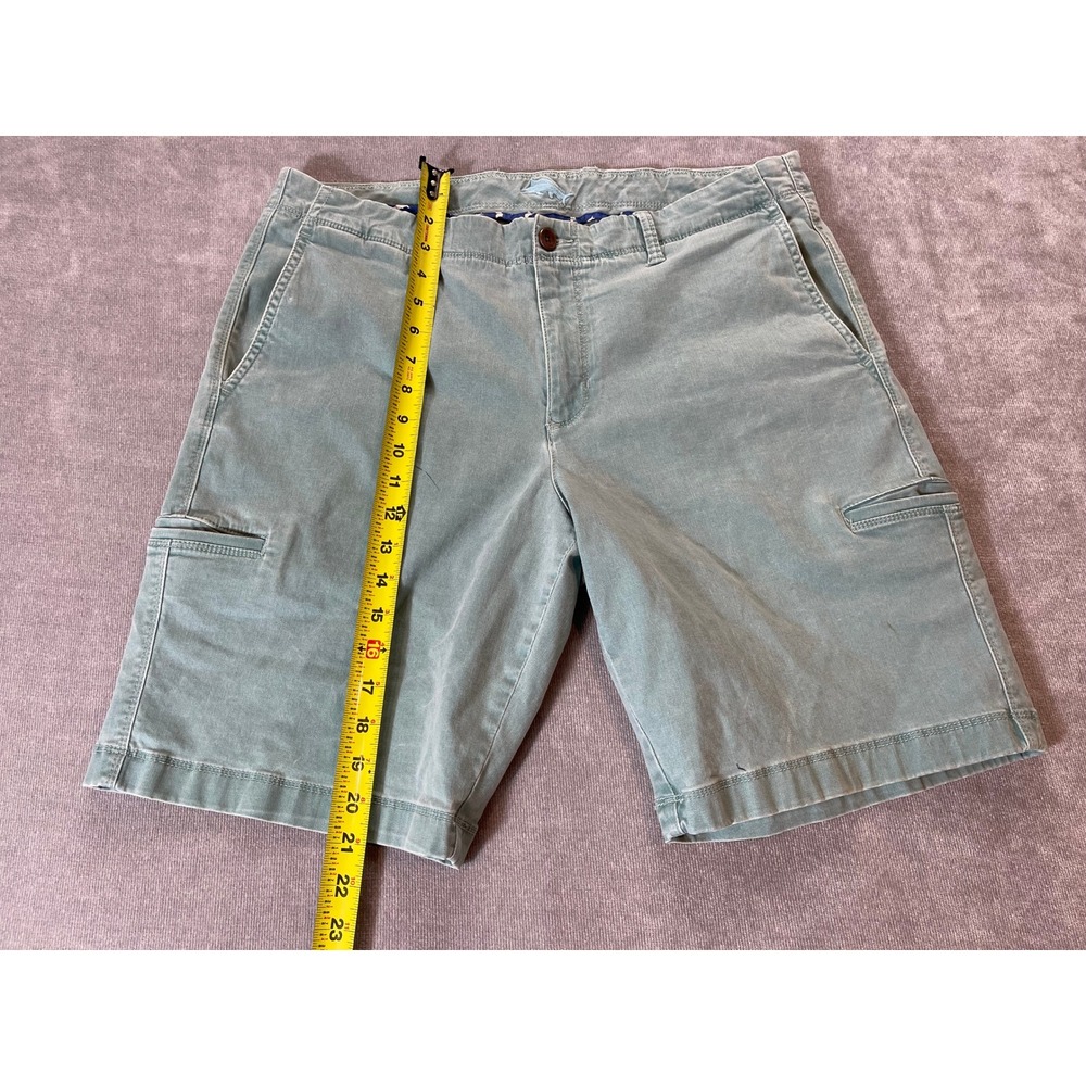 Tommy Bahama Boracay Cargo Shorts Mens 36 Green Cotton Tencel Stretch Marlin - Picture 6 of 10